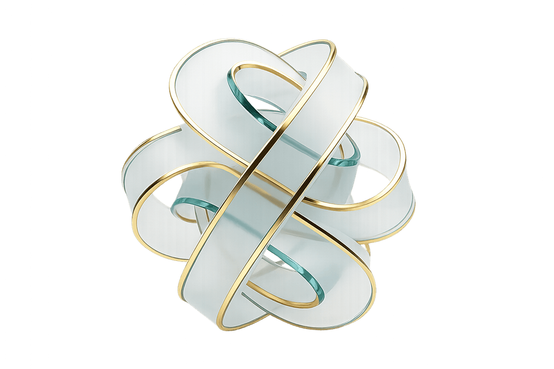 3D Glass Ribbon Knot Graphic